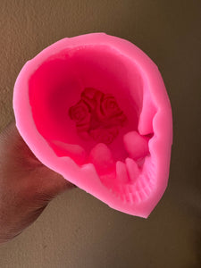 Rose on skull mold