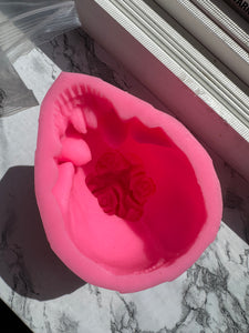 Rose on skull mold